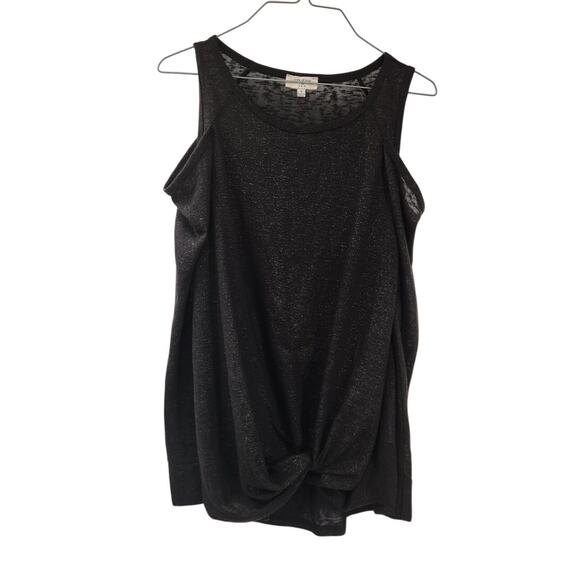 Umgee Women's Dark Gray Cold Shoulder Top - Size Small - Picture 1 of 4